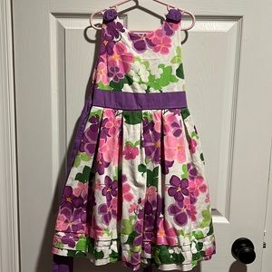 Kids formal spring dress with flowers